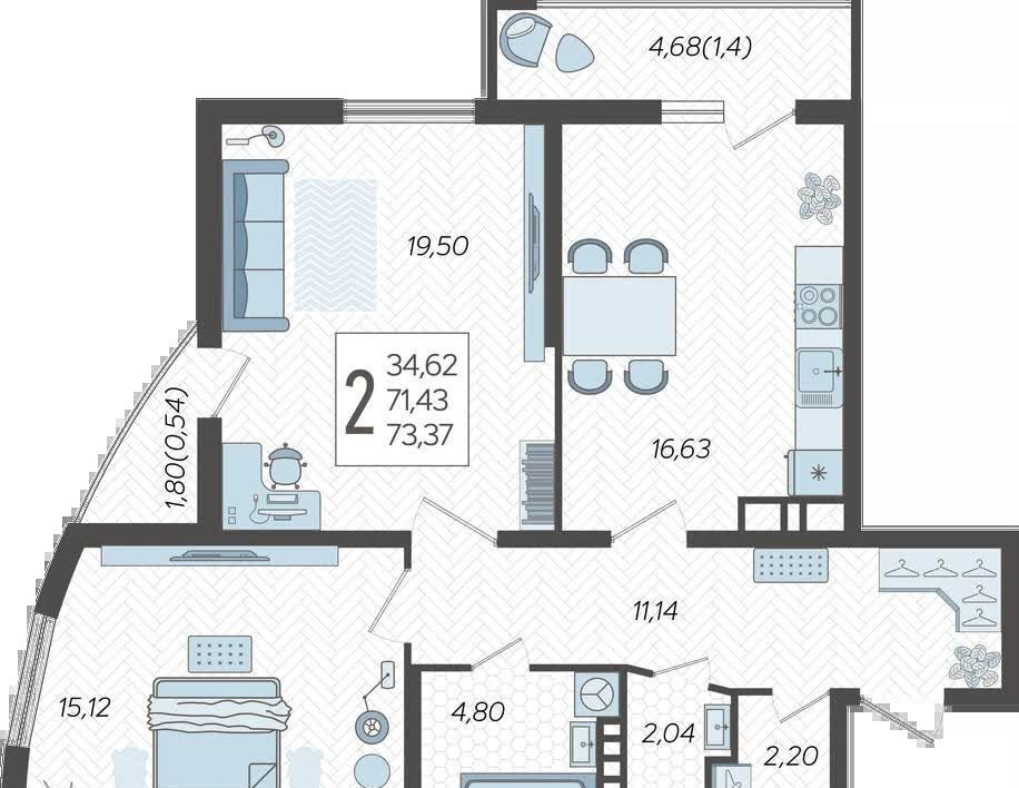 квартира г Краснодар р-н Карасунский ул Уральская 100/6 фото 1