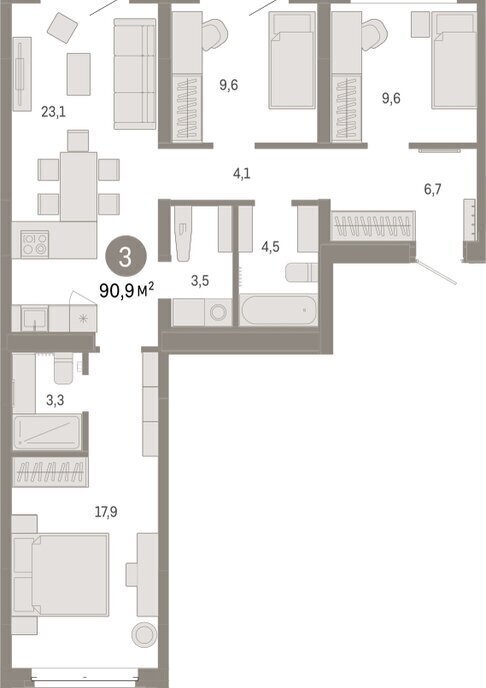 квартира г Тюмень жилой комплекс На Минской фото 2