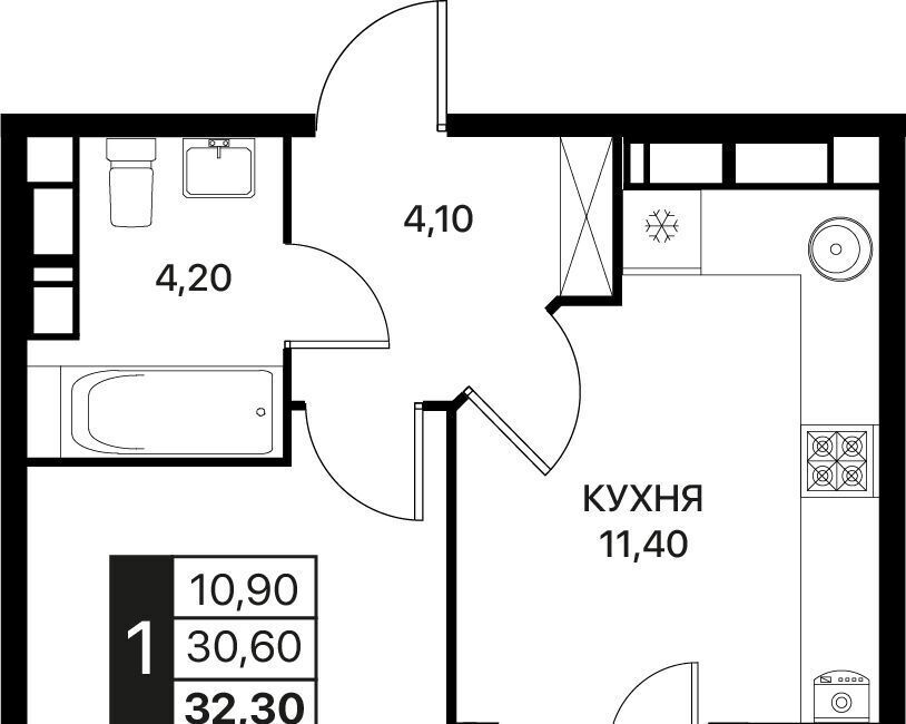 квартира г Ростов-на-Дону р-н Первомайский ЖК «Сияние Квартал на Шолохова» фото 1