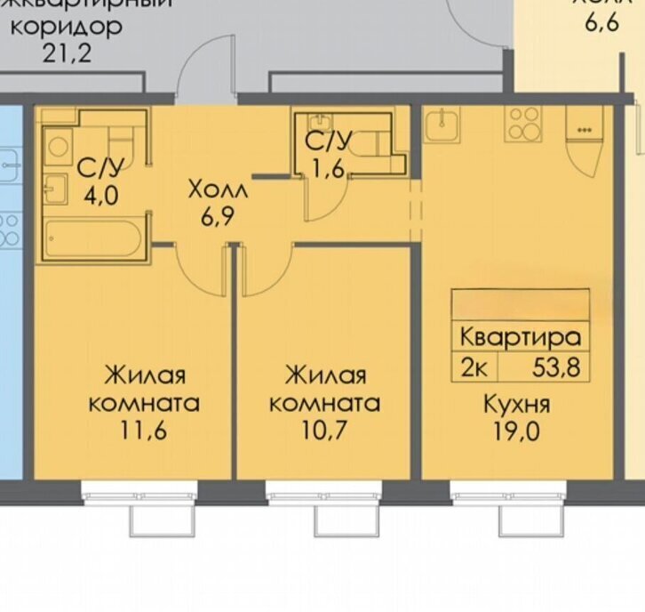 квартира г Москва метро Медведково ЖК Полярная 25 2/1 муниципальный округ Южное Медведково фото 2