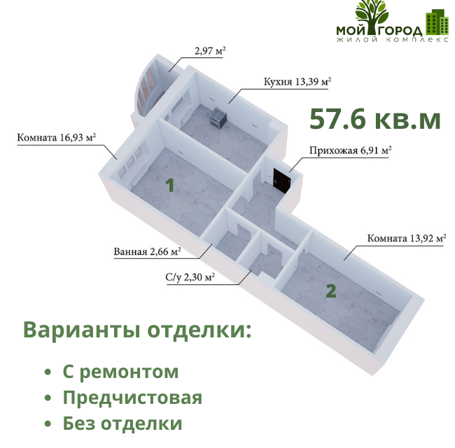 квартира г Электрогорск ул Ухтомского 10/3 ЖК «Мой город» Электрогорск городской округ фото 1