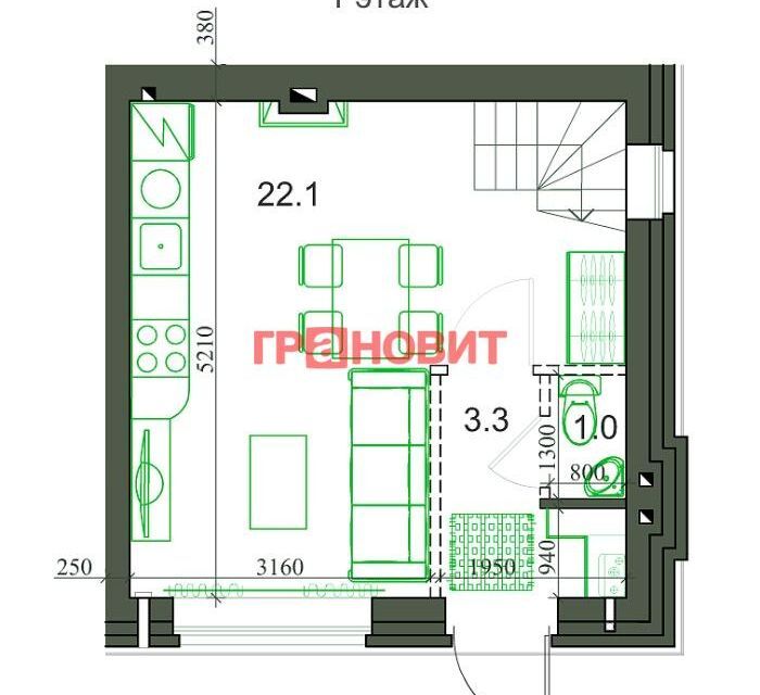 квартира р-н Новосибирский с Новолуговое мкр Березки 2 5-й квартал, 32/2/5 фото 9