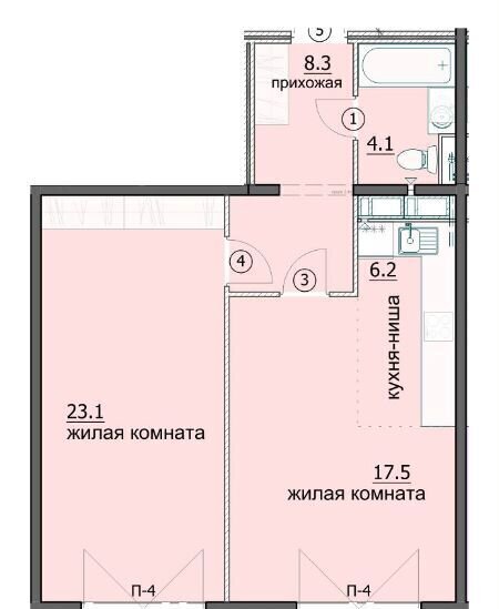 квартира г Пенза Пенза-4 ул Яшиной 8 р-н Октябрьский фото 17