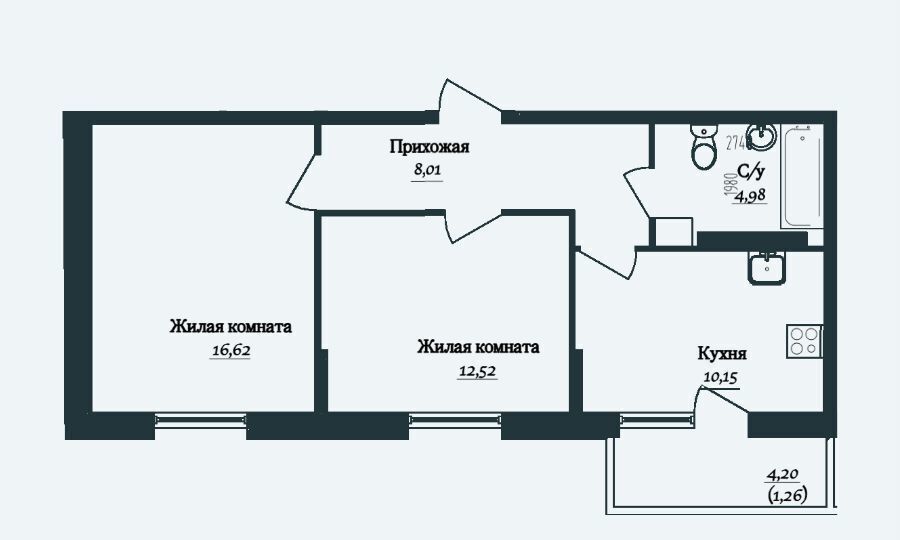 квартира г Череповец р-н Зашекснинский ул Рыбинская 33в фото 1