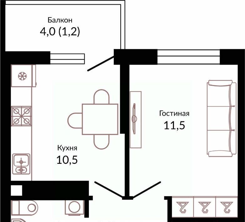 квартира г Краснодар р-н Прикубанский ул Конгрессная 43 фото 1