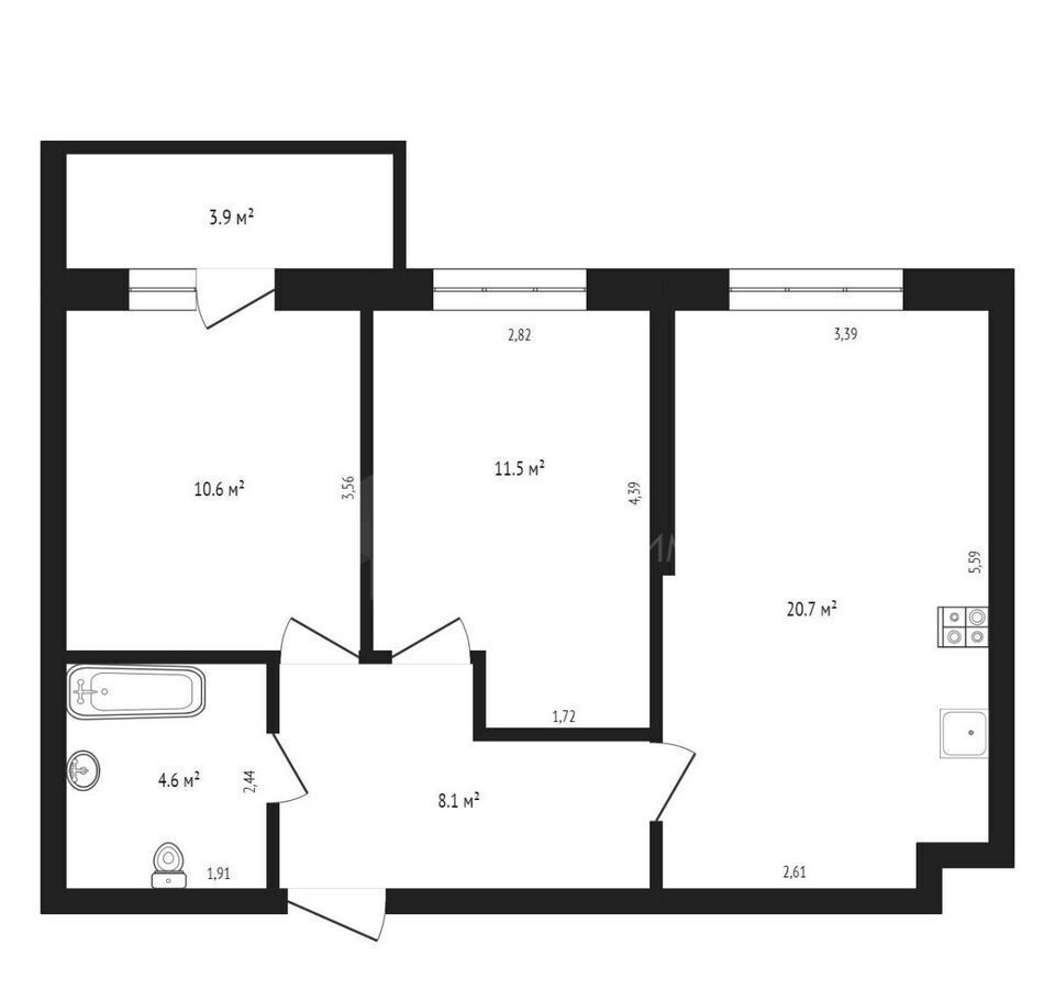 квартира г Тюмень р-н Ленинский ул Тимофея Чаркова 79к/3 фото 30