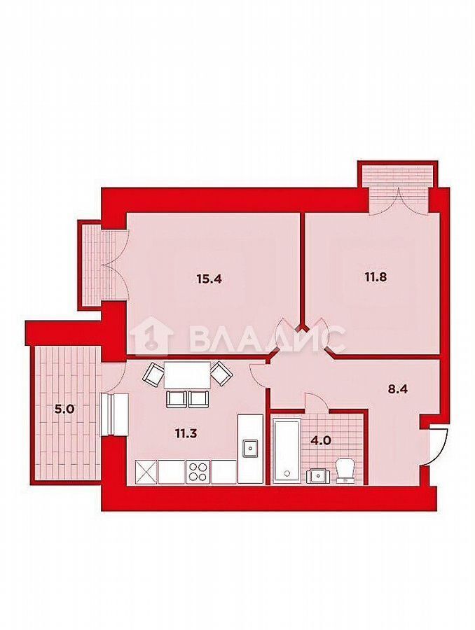 квартира р-н Благовещенский с Чигири ул Василенко 3/3 Благовещенск фото 10