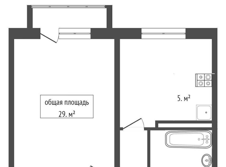 квартира г Новосибирск Гагаринская ул Линейная 37/1 фото 2