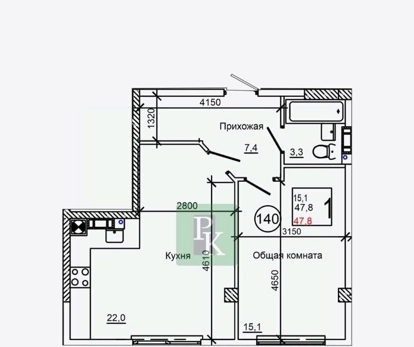 квартира р-н Симферопольский с Мирное ул Щедрая 3 фото 4