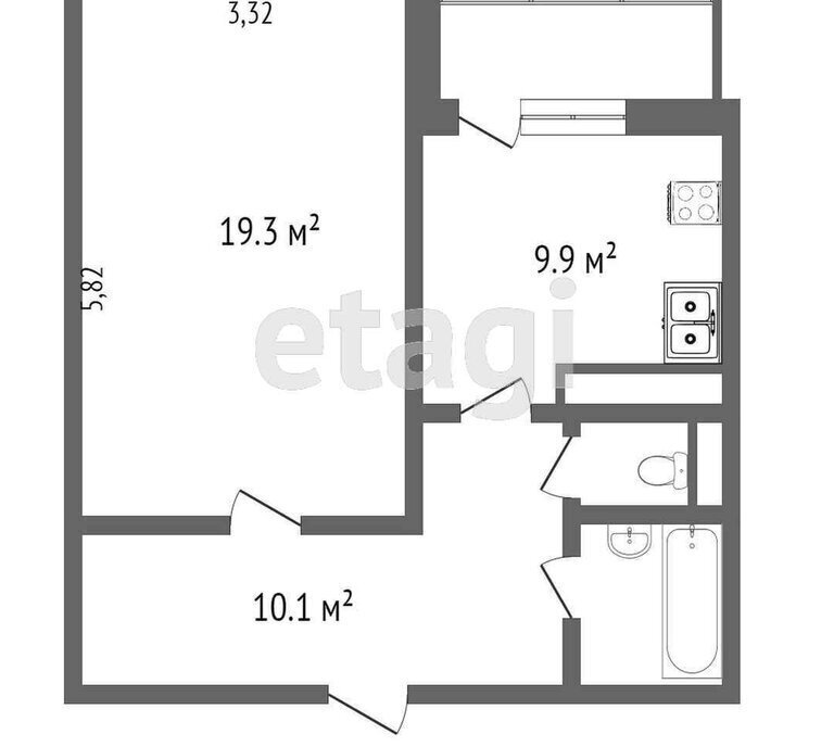 квартира г Ярославль р-н Фрунзенский пр-кт Фрунзе 37/18 Сокол фото 13