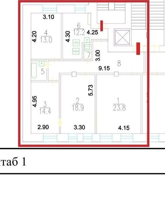 квартира г Москва метро Серпуховская пер Большой Строченовский 4с/1 муниципальный округ Замоскворечье фото 12