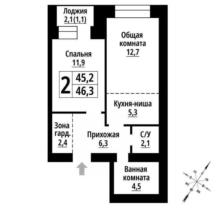 квартира г Барнаул р-н Октябрьский ул Чеглецова фото 1