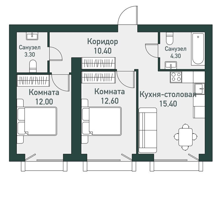 квартира г Миасс снт Вишневый Кременкульское сельское поселение, 12-я улица фото 1