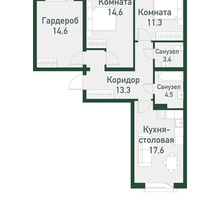 квартира г Миасс снт Вишневый Кременкульское сельское поселение, 12-я улица фото 1