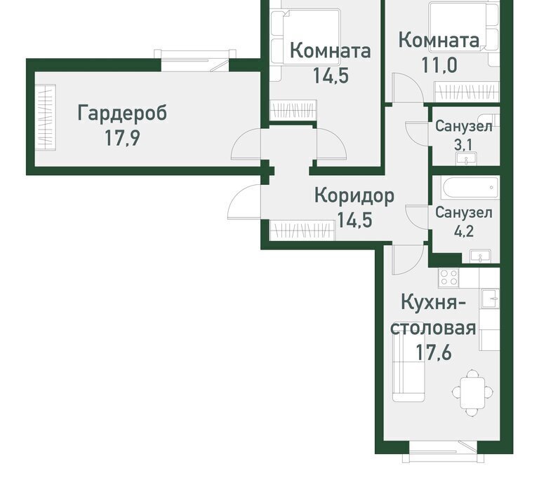 квартира г Миасс снт Вишневый Кременкульское сельское поселение, 12-я улица фото 1