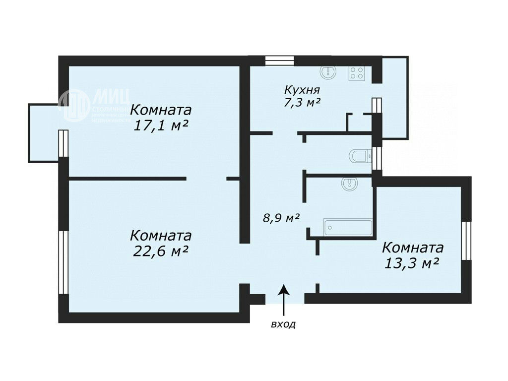 квартира г Москва метро Белорусская пр-кт Ленинградский 24 фото 26