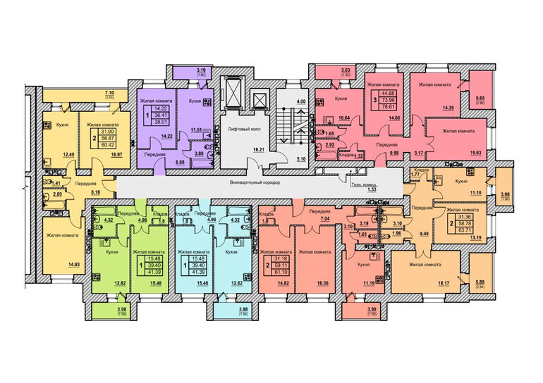 квартира г Орел р-н Северный ул Космонавтов 4 фото 3