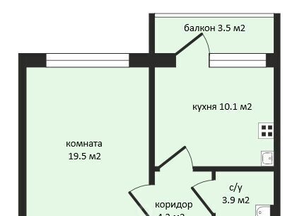 квартира г Краснодар р-н Прикубанский ул им. Генерала Трошева Г.Н. 43 фото 13