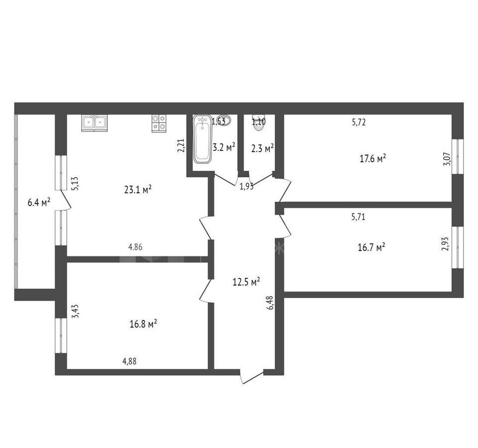 квартира г Тюмень р-н Центральный ул Холодильная 15 фото 19