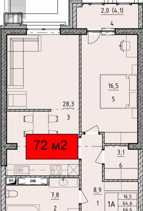 квартира г Грозный ул Кабардинская 7/2 фото 5