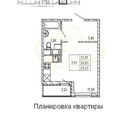 квартира р-н Всеволожский п Бугры ул Тихая 5к/2 Девяткино фото 12