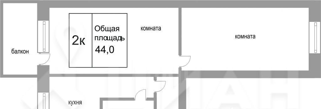 квартира г Новокузнецк р-н Новоильинский ул Рокоссовского 33 фото 2