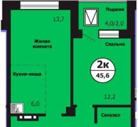 квартира г Красноярск р-н Свердловский ул Лесников 2 фото 1