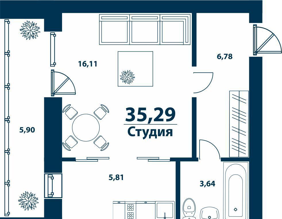 квартира г Уфа р-н Демский ул Ивана Спатара 13/9 фото 1