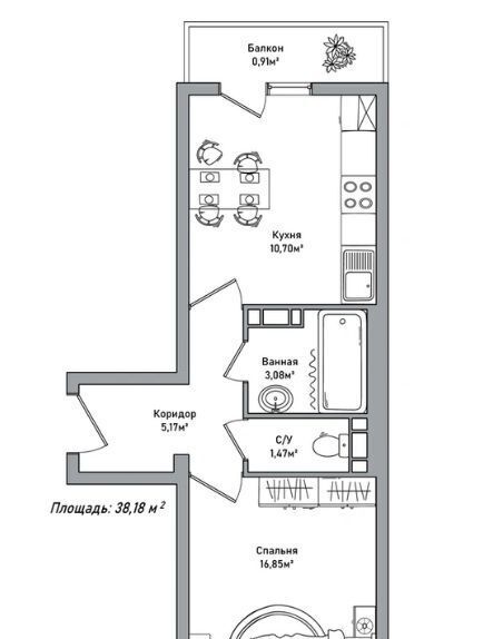 квартира г Ярославль р-н Дзержинский ул Брагинская 18к/3 фото 1