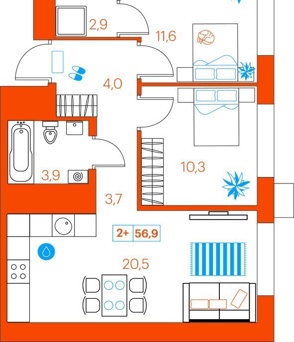 квартира г Тюмень ул Ветеранов труда 36а/3 фото 1