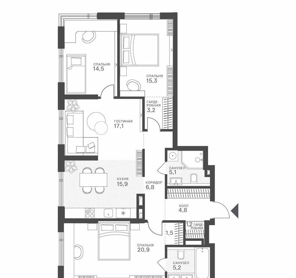 квартира г Москва метро Крылатское ул Крылатская 33 корп. 1 фото 1