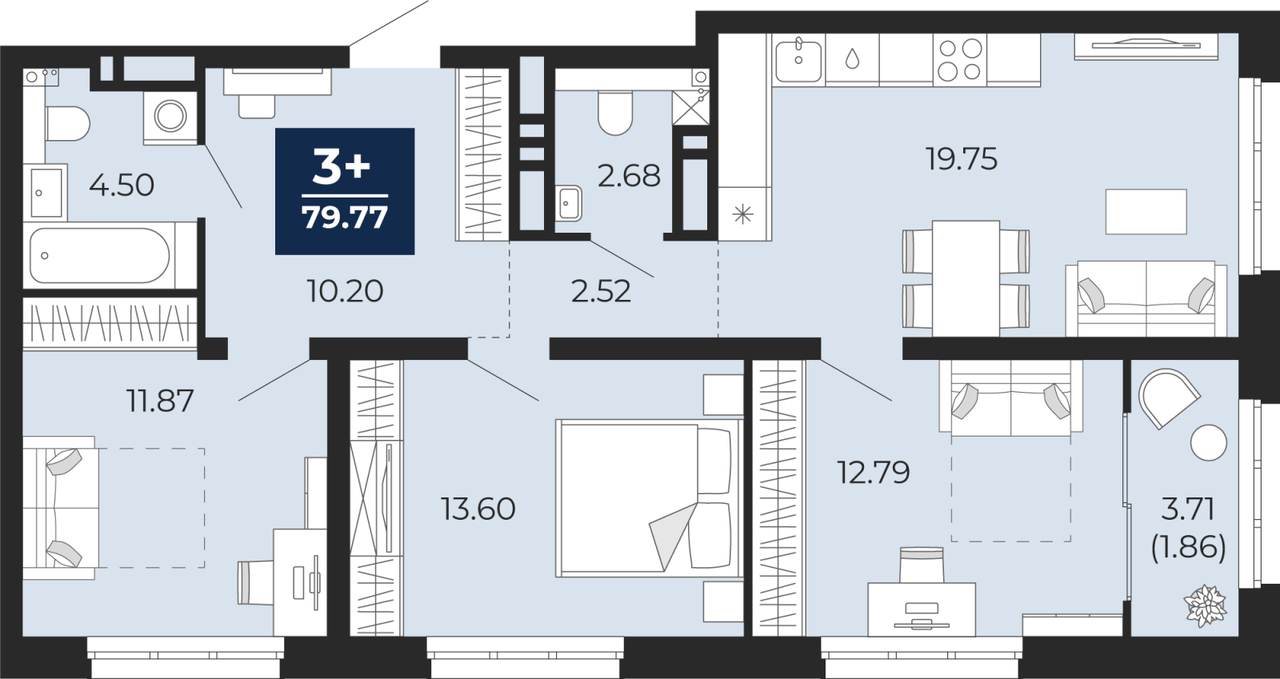 квартира г Тюмень ул Камчатская 70 ЖК «Беринг» фото 1