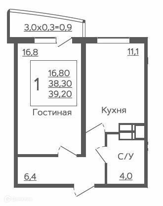 квартира г Краснодар р-н Прикубанский Северный ул 3-я Трудовая 1 муниципальное образование Краснодар фото 2