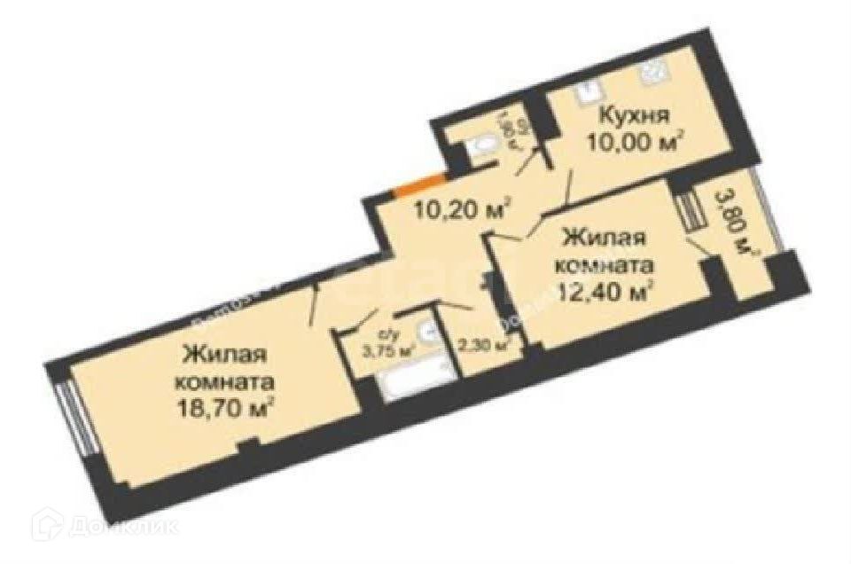 квартира г Ростов-на-Дону р-н Первомайский пр-кт Шолохова 211/2 Ростов-на-Дону городской округ фото 4