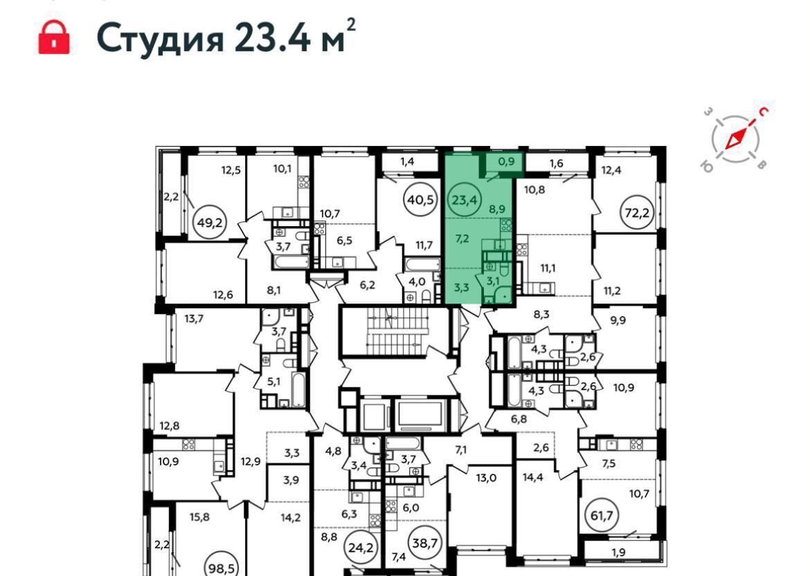 квартира г Москва метро Коммунарка пр-кт Куприна 1к/2 Потапово, Новомосковский административный округ, Московская область фото 17