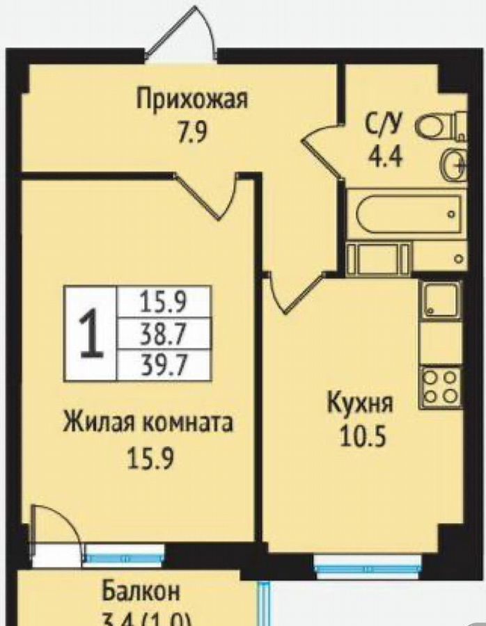 квартира р-н Всеволожский г Всеволожск ул Севастопольская 2к/1 Всеволожское городское поселение фото 13