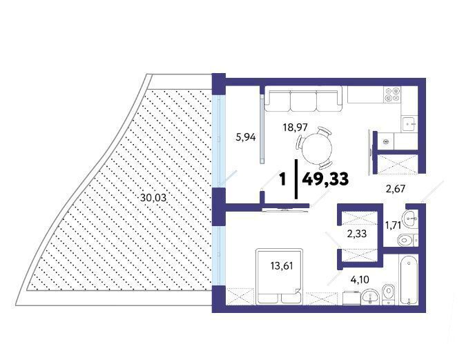 квартира г Тюмень р-н Ленинский ул Малышева 2а корп.1 д. 31 фото 2