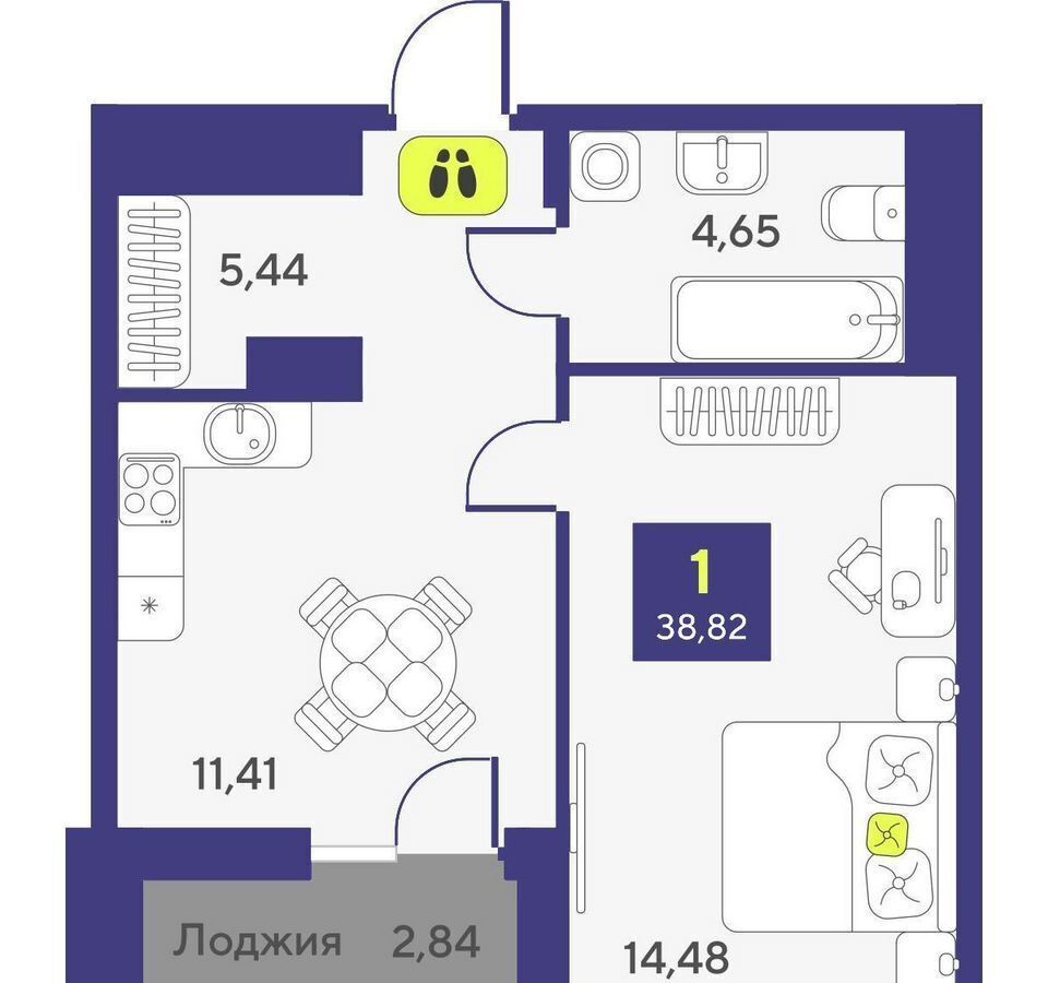 квартира г Тюмень р-н Центральный ул разведчика Кузнецова 9 фото 15