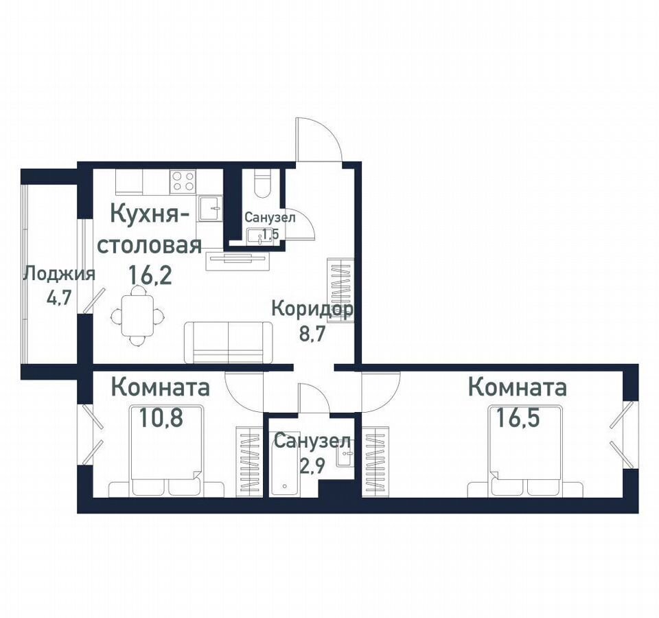 квартира р-н Сосновский п Терема д. 60, Челябинск фото 12