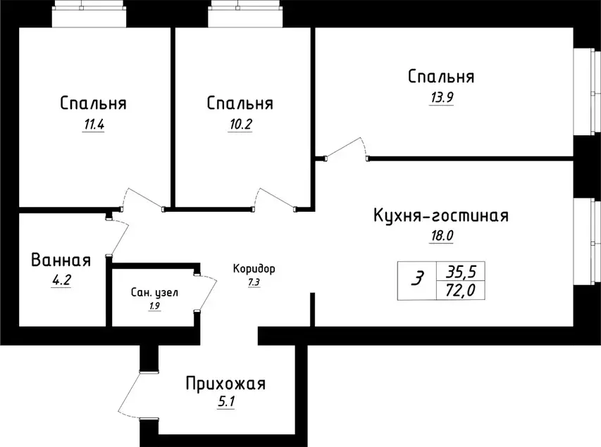 квартира р-н Оренбургский п Пригородный ул Новая 27 Пригородный фото 1