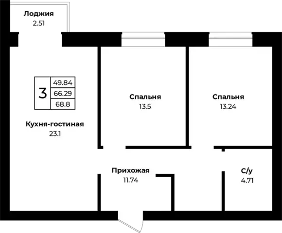 квартира п Пригородный ул Новая 27 Пригородный фото