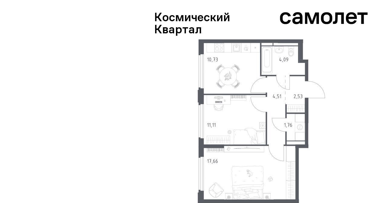 квартира г Королев мкр Юбилейный Щёлковская фото 1