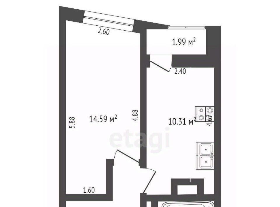 квартира г Ростов-на-Дону р-н Кировский ул Красноармейская 157в/83с 1 фото 2