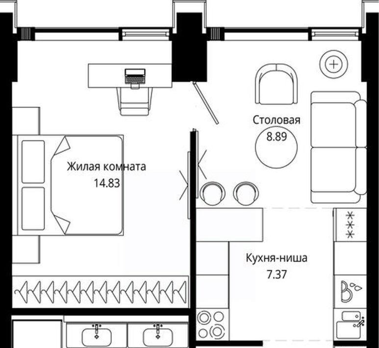 квартира г Москва метро Марьина Роща ул 4-я Марьиной Рощи 12к/1 ЖК MOD муниципальный округ Марьина Роща фото 1