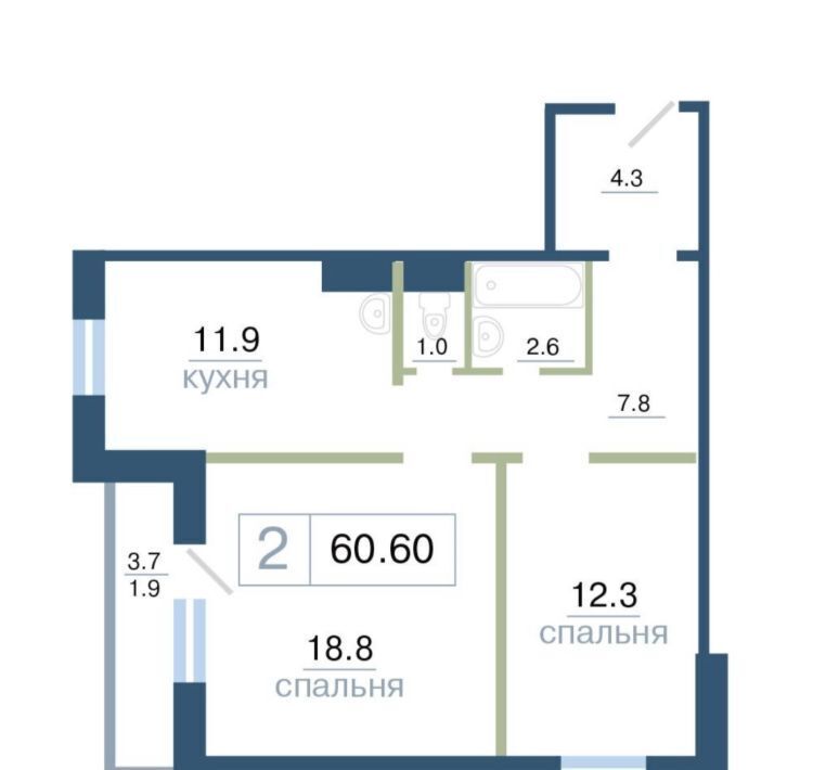 квартира г Красноярск р-н Железнодорожный ул Дубровинского 110г фото 9