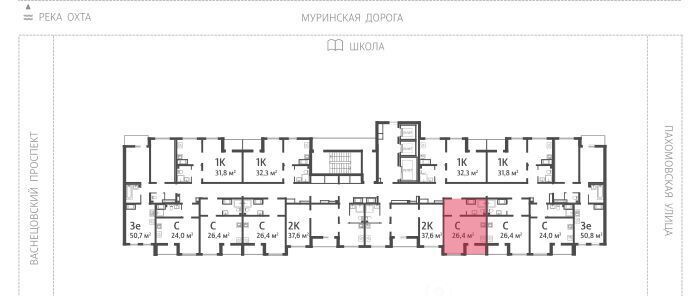 квартира г Санкт-Петербург метро Академическая ул Чарушинская 26к/1 округ Полюстрово фото 2