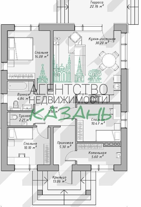 дом р-н Чистопольский г Чистополь ул Студенческая 8 городское поселение Чистополь фото 3