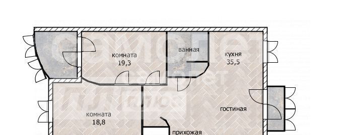 квартира г Тюмень р-н Центральный ул Шиллера 46к/2 фото 18