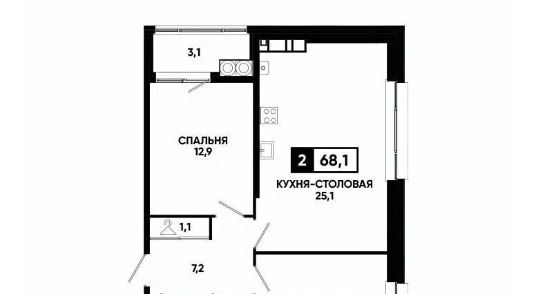 квартира г Ставрополь р-н Промышленный ул Андрея Голуба 14к/3 фото 1