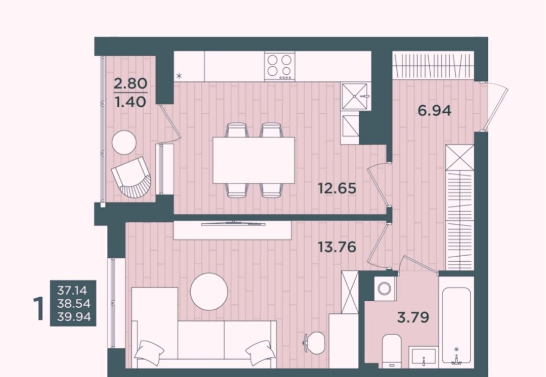 квартира г Калининград р-н Московский ул Интернациональная 16 фото 1